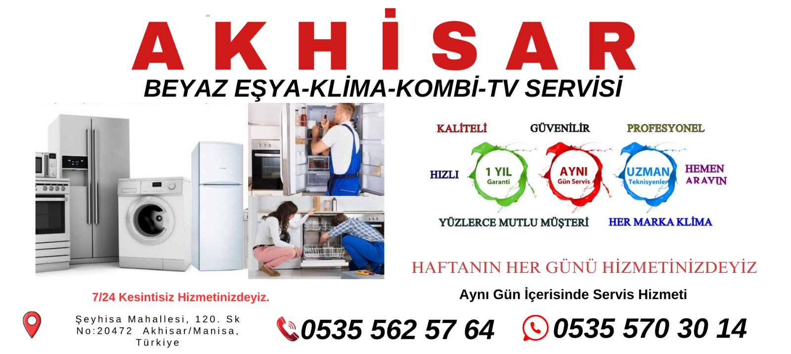  Akhisar Beyaz Eşya Servisi